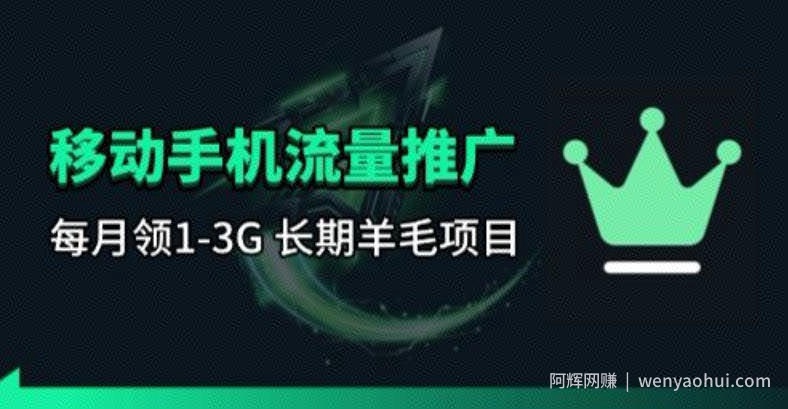 手机流量领取推广_每月一轮，刚需类的长期项目