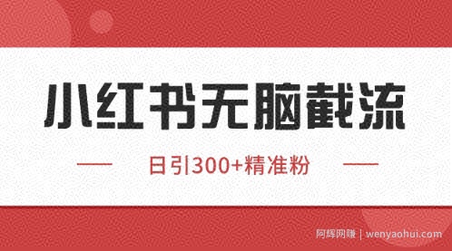 小红书只要你有同行就能获客，独家野路子获客玩法，暴力截流【揭秘】