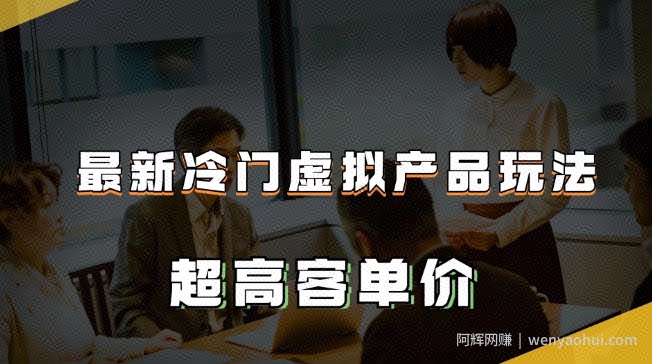 最新冷门虚拟产品玩法，超高客单价，月入2-3万＋【揭秘】