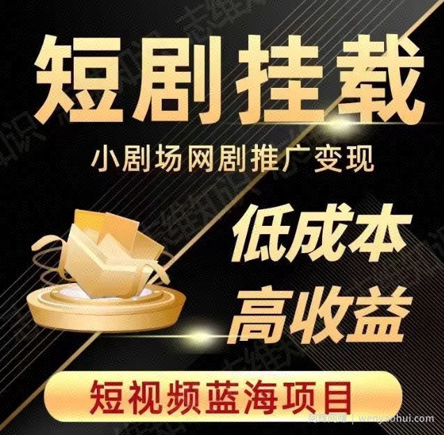 2023短视频蓝海项目，抖音快手短剧推广变现教程，低成本高收益