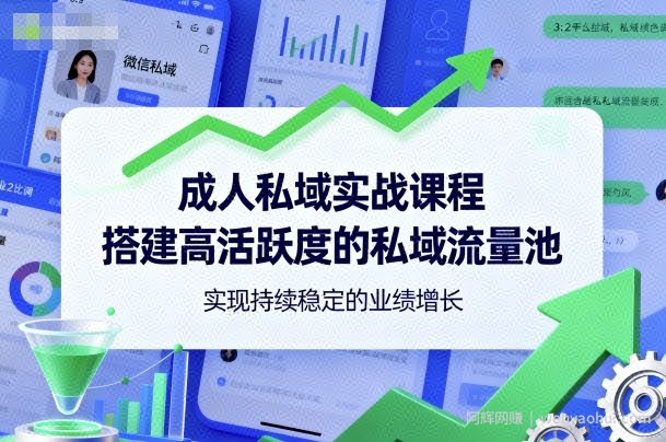 成人私域实战课程，搭建高活跃度的私域流量池，实现持续稳定的业绩增长