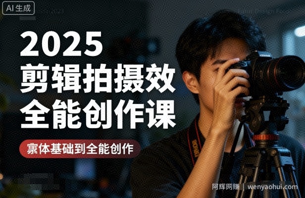 2025剪辑拍摄特效全能创作课，零基础到全能创作