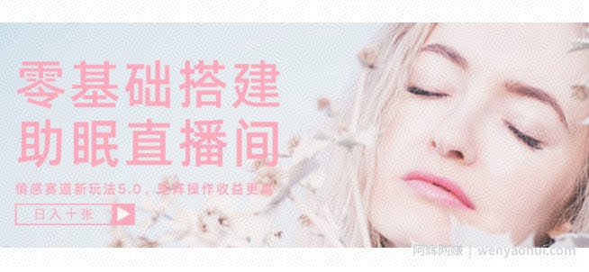 零基础手把手教你搭建助眠直播间，月入过W，可矩阵操作放大收益