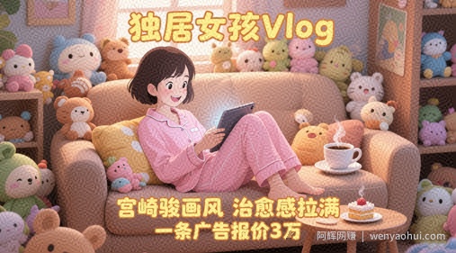单个账号涨粉71W！用AI制作独居女孩Vlog，宫崎骏画风，治愈感拉满，一条广告报价3W