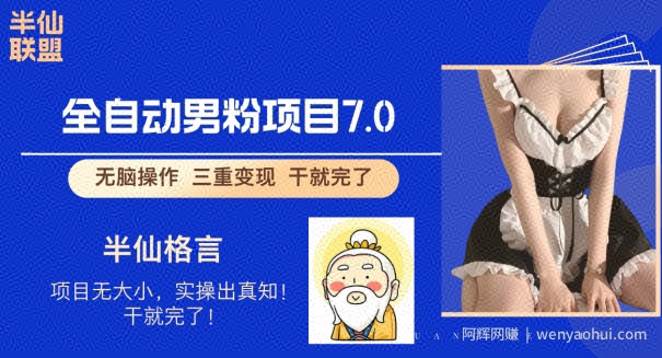 全自动男粉变现7.0，真正实现全自动【揭秘】