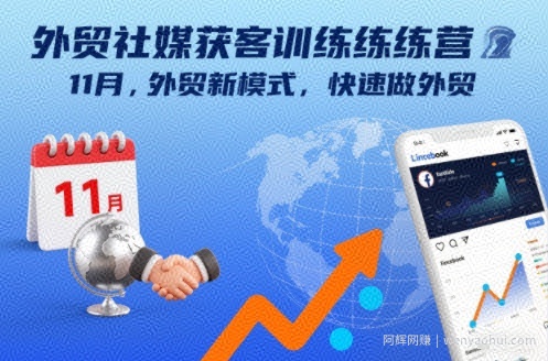 外贸社媒获客训练营11月，外贸新模式，快速做外贸