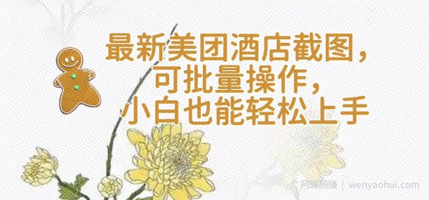 【轻云】最新美团酒店截图，可批量操作，小白也能轻松上手