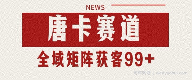 小红书某音唐卡赛道引流获客 自热矩阵日引200+【揭秘】