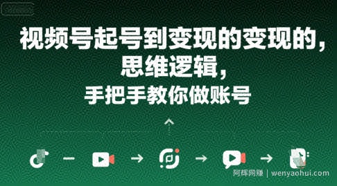 视频号起号到变现的思维逻辑，手把手教你做账号