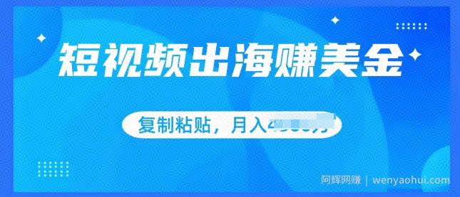 短视频出海赚美金，无脑搬运批量操作，小白轻松掌握