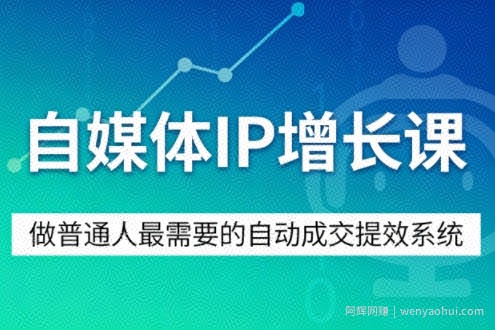 自媒体IP增长课，做普通人最需要的自动成交提效系统