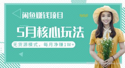 闲鱼賺米项目5月核心玩法，无货源模式批量操作，每月净赚1W+（共2节视频）