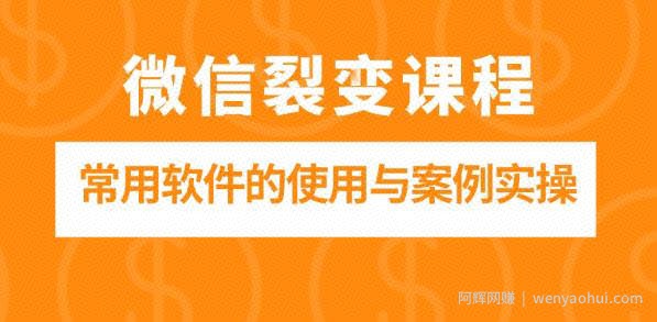 微信裂变课程：微信引流裂变常用软件的使用与案例实操