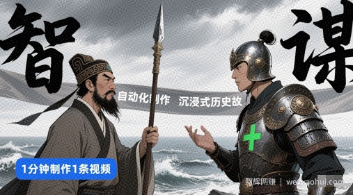 扣子工作流一键生成沉浸式历史故事，一天工作量，3分钟搞定