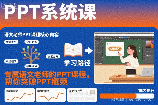 PPT系统课，专属语文老师的PPT课程，帮你突破PPT瓶颈