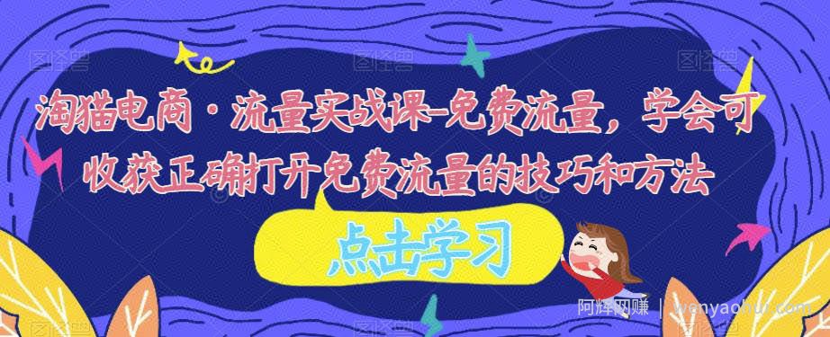 淘猫电商·流量实战课-免费流量，学会可收获正确打开免费流量的技巧和方法