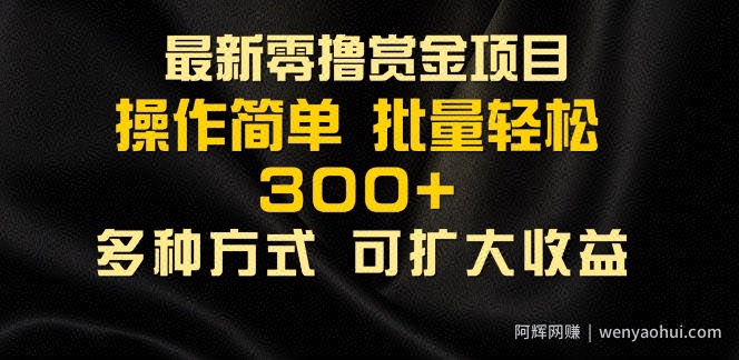 2024最新零撸赏金项目，无需养机，直接上手操作 ，单机收益30+，适合批量放大