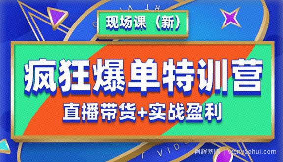 抖音短视频疯狂爆单特训营现场课（新）直播带货+实战案例