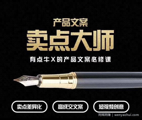 产品文案【卖点大师】高转化电商，有点牛X的产品文案必修课