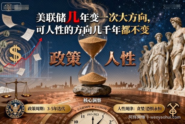 付费文章：美联储几年变一次大方向，可人性的方向几千年都不变