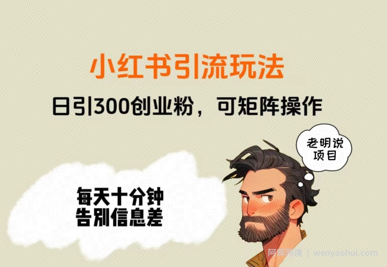 靠小红书视频日印300粉，两分钟一个视频轻松矩阵
