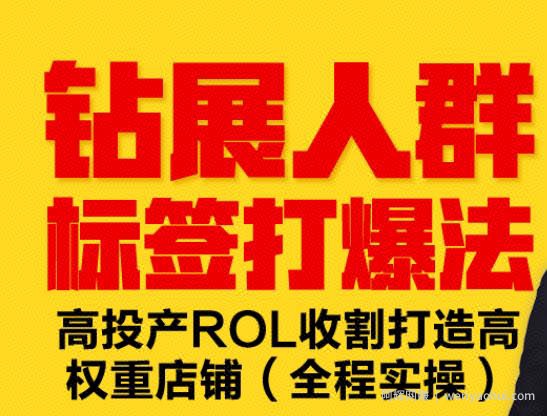 钻展人群标签打爆法，高投产ROL收割打造高权重店铺(全程实操)