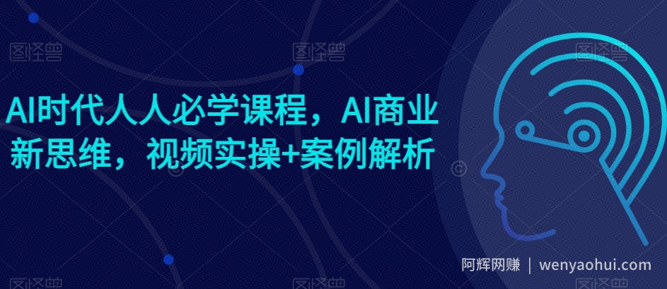 AI时代人人必学课程，AI商业新思维，视频实操+案例解析【赠AI商业爆款案例】