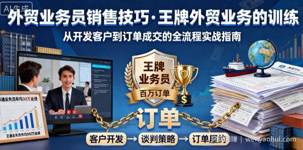 外贸业务员销售技巧，王牌外贸业务的训练