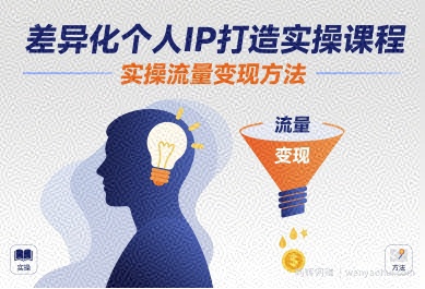 差异化个人IP打造实操课程，实操流量变现方法