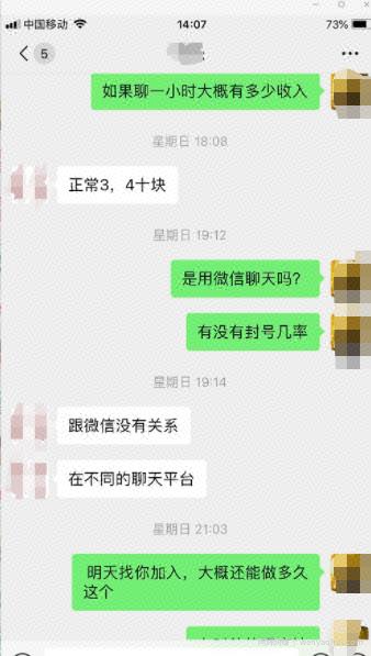 花了100块大洋套来的賺米项目-聊天賺米