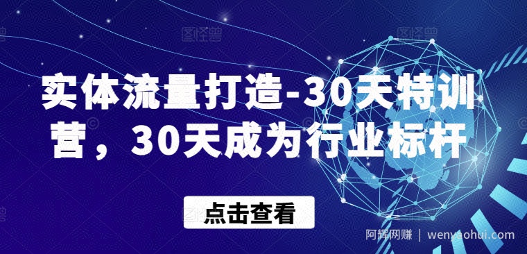 实体流量打造-30天特训营，30天成为行业标杆