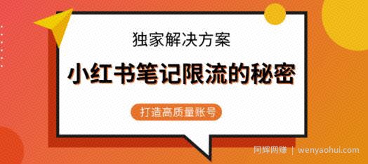 小红书笔记限流的秘密，被限流的笔记独家解决方案，打造高质量账号（共3节视频）