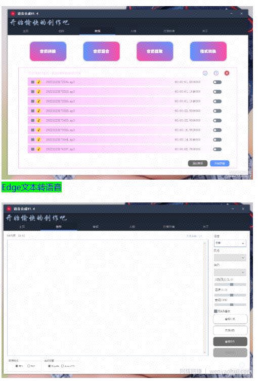 【剪辑必备】语音合成+文字转语音支持多种人声选择，在线生成一键导出【永久版软件】