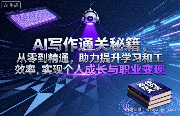 AI写作通关秘籍，从零到精通，助力提升学习和工作效率，实现个人成长与职业变现
