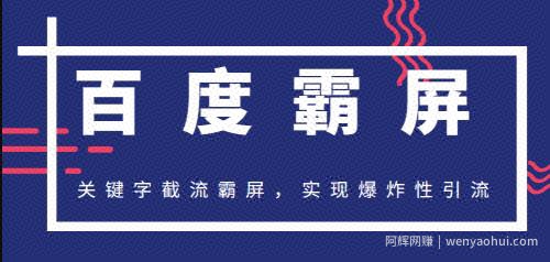 2020百度霸屏快排精讲实战，关键字截流霸屏，实现爆炸性引流，小白可上手(无水印)