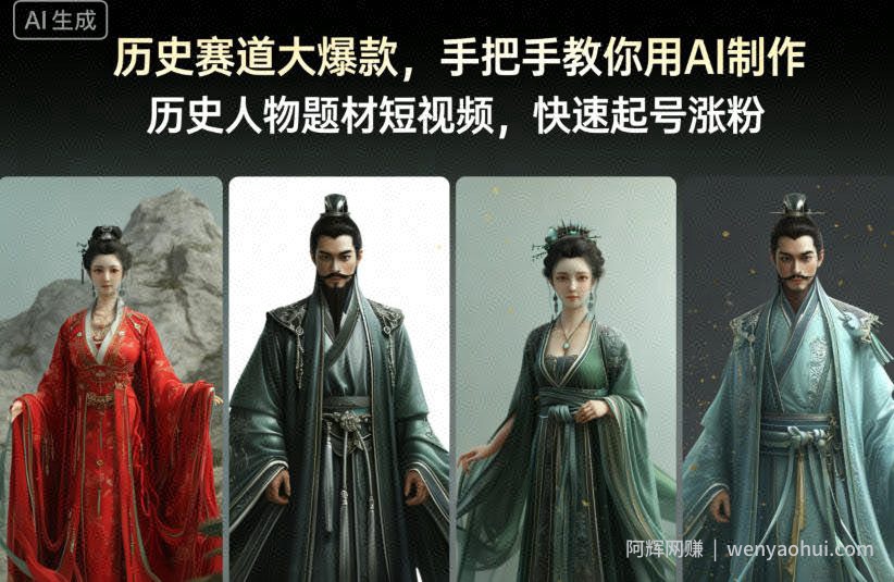 历史赛道大爆款，手把手教你用AI制作历史人物题材短视频，快速起号涨粉
