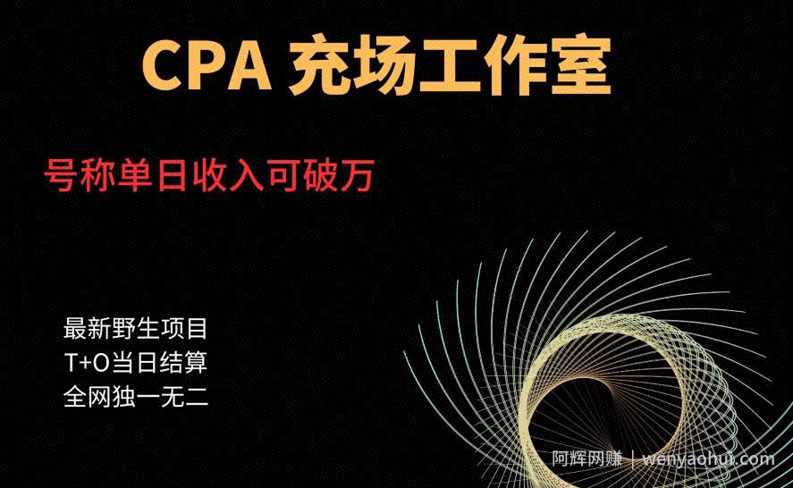 cpa充场工作室，号称单日收入10000+（揭秘）