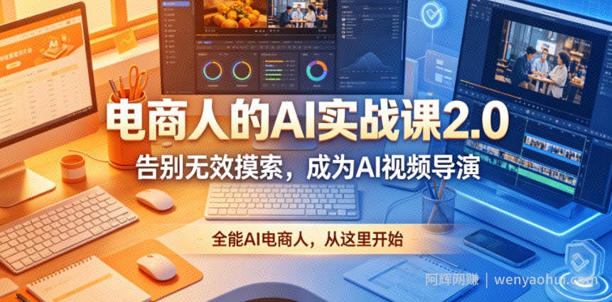 电商人的AI实战课2.0，告别无效摸索，成为AI视频导演，全能AI电商人，从这里开始