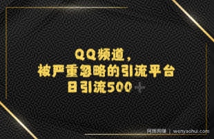引流蓝海QQ频道，日引500+创业粉