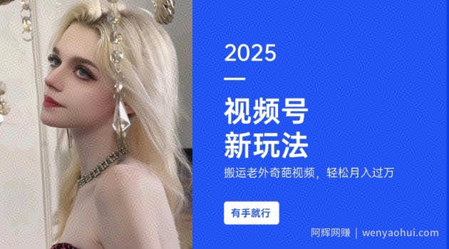 搬运老外奇葩视频，撸视频号分成计划收益，每天只需一小时，新手小白轻松月入过W