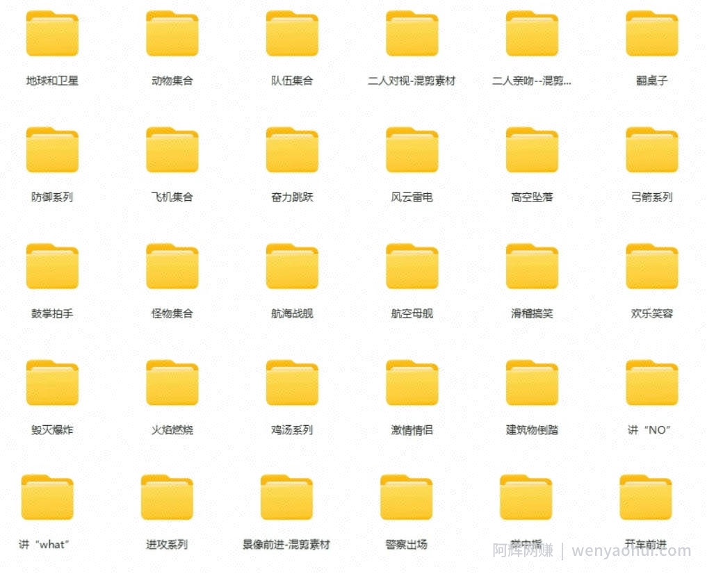【影视剪辑素材合集】15800+高清混剪卡点｜热门影视精彩片段｜人物/城市/场景全覆盖，中文分类清晰
