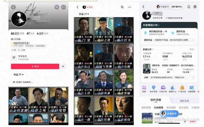 抖音某大佬的影视剧深度解读解说教学，小白轻松冲精选签约独家，收益翻数倍，日入1k+