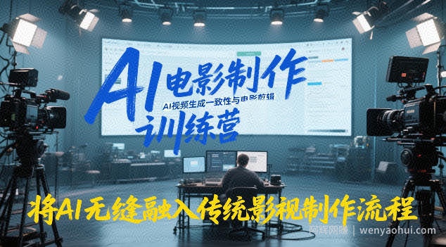 AI电影制作训练营，掌握AI视频生成一致性与电影剪辑，将AI无缝融入传统影视制作流程