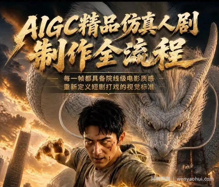 AIGC精品仿真人剧豢龙人全流程制作解析2026，国风仿真人创作+打斗剧情+人设编排，一站式AI短剧入门