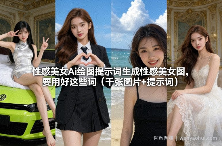 性感美女Ai绘图提示词生成性感美女图，要用好这些词（千张图片+提示词）