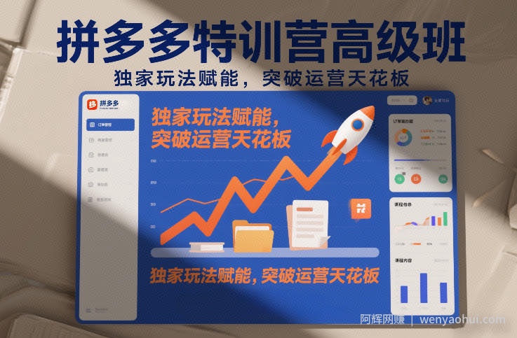 拼多多特训营高阶班，独家玩法赋能，突破运营天花板（更新260804）