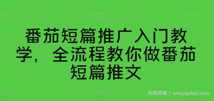 番茄短篇推广入门教学，全流程教你做番茄短篇推文