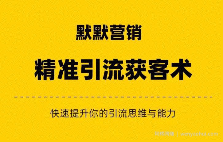默默营销·精准引流+私域营销+逆袭賺米（三件套）快速提升你的賺米认知与营销思维