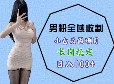 男粉项目全域收割，小白必做项目，长期稳定，稳定日入几张