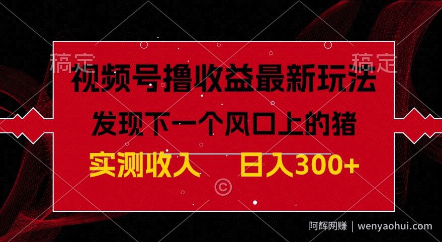 视频号分成计划最新玩法，单条作品几分钟制作完成,日入300+，过年前最后的冲刺